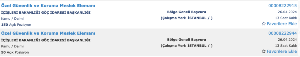 göç idaresi güvenlik alımı