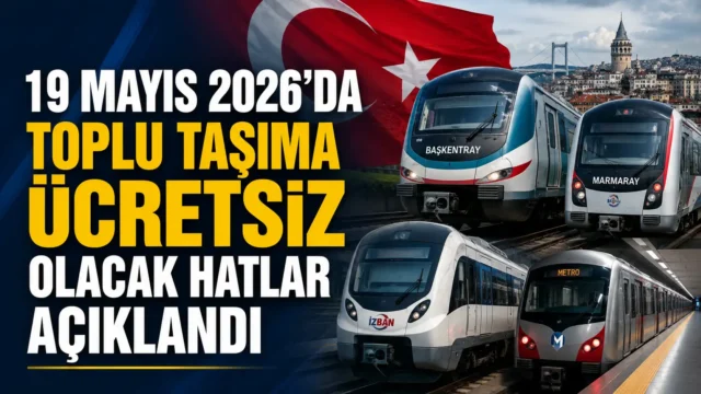 19 Mayıs 2026’da ücretsiz olacak toplu taşıma hatlarını gösteren ulaşım haberi