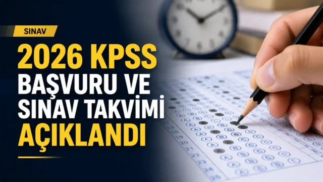 2026 KPSS başvuru ve sınav takvimini gösteren görsel