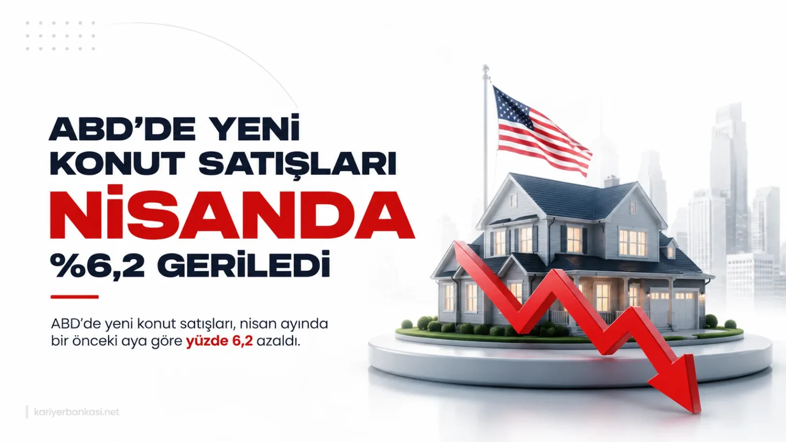 ABD'de yeni konut satışlarını gösteren ekonomi haberi görseli