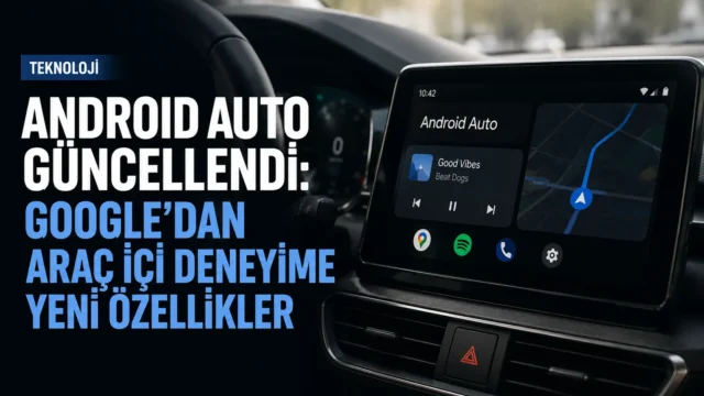 Android Auto arayüzünde Google’ın yeni araç içi özellikleri