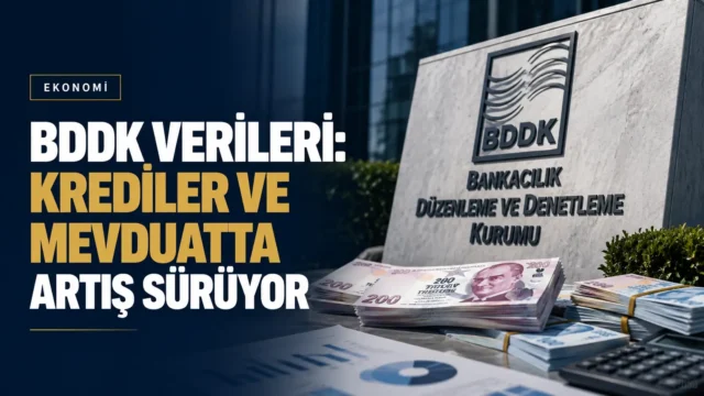BDDK verilerinde krediler ve mevduat artışını gösteren bankacılık görünümü