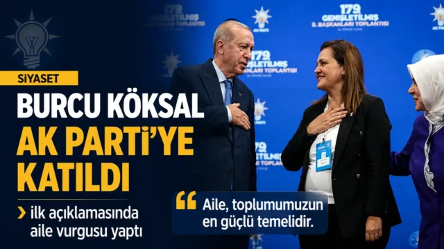 Burcu Köksal'ın AK Parti'ye katıldığı törenden görüntü