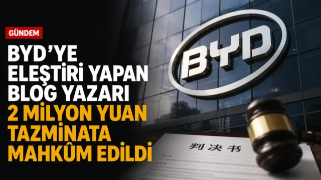 BYD logosu ve Çin otomotiv sektörüne ilişkin dava sürecini anlatan temsili görsel