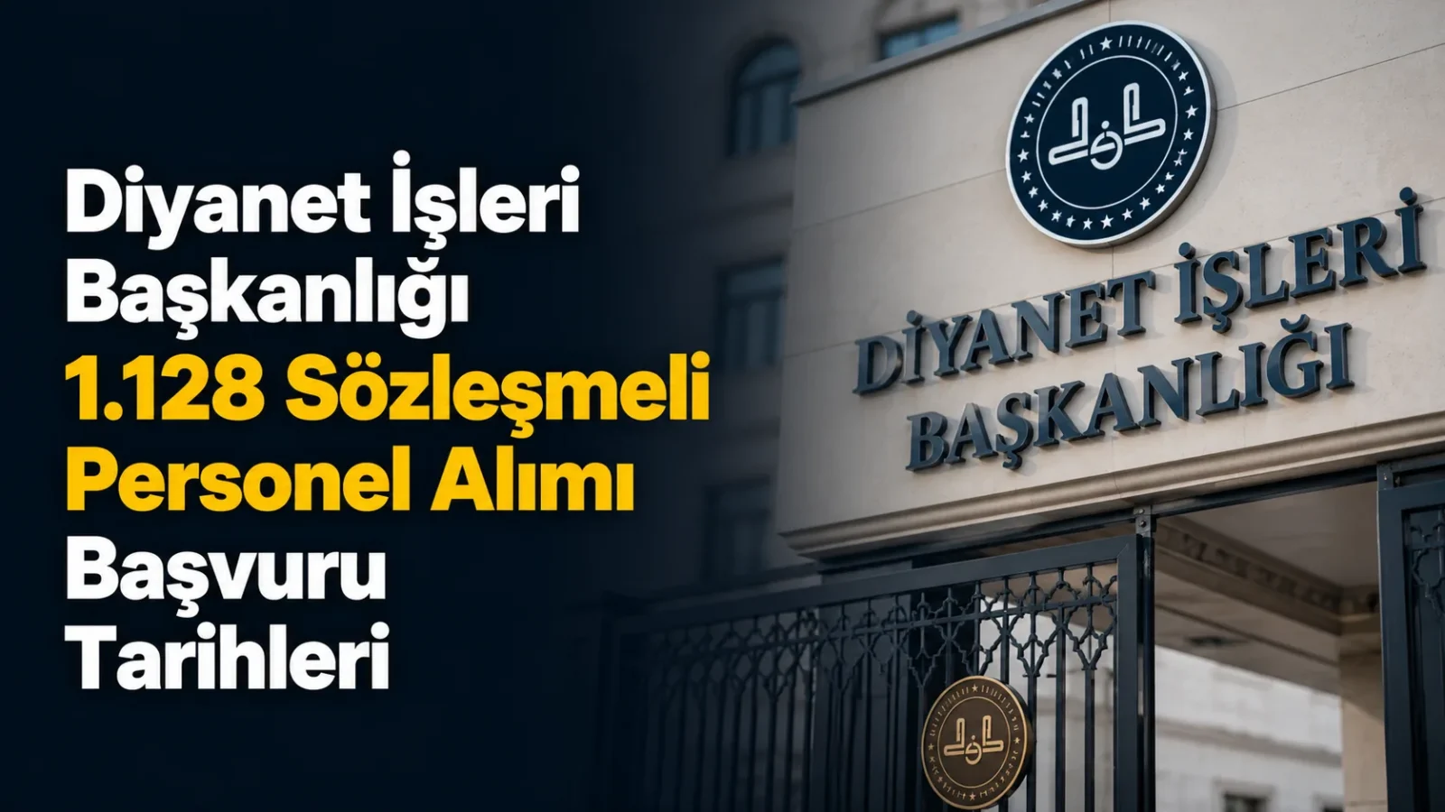 Diyanet İşleri Başkanlığı personel alımı için başvuru ekranı