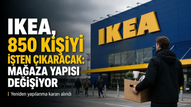 IKEA mağazası ve şirketin yeniden yapılanma sürecine ilişkin görsel