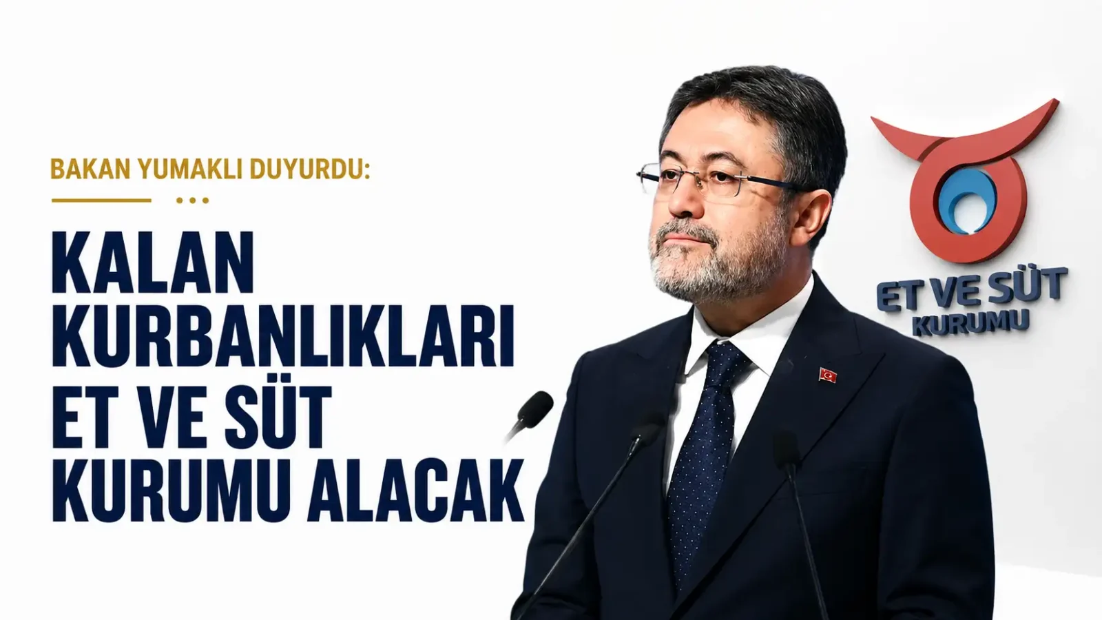 İbrahim Yumaklı'nın kurbanlıkların ESK tarafından alınacağını duyurduğu haber görseli