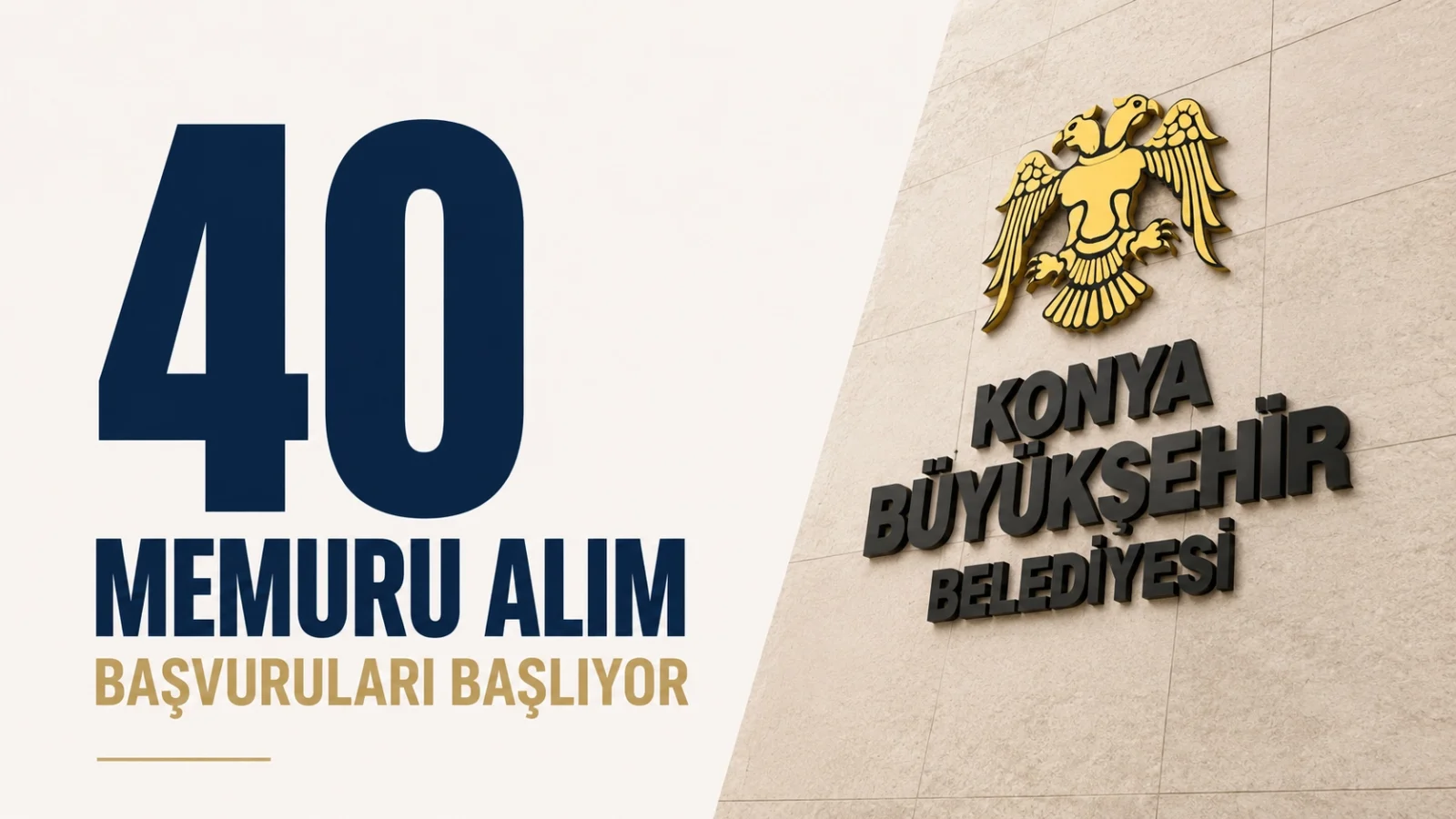Konya Büyükşehir Belediyesi 40 Memur Alımı İçin Başvurular Başlıyor.Konya Büyükşehir Belediyesi, 40 zabıta memuru alımı yapacağını duyurdu. KPSS puanıyla gerçekleştirilecek alımda başvurular haziran ayında alınacak.