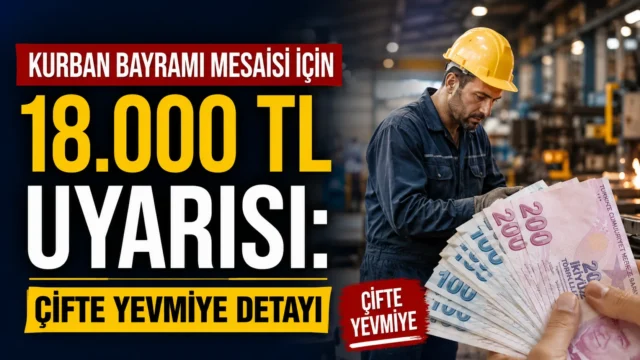 Kurban Bayramı mesaisinde işçi haklarını anlatan çalışma alanı görseli