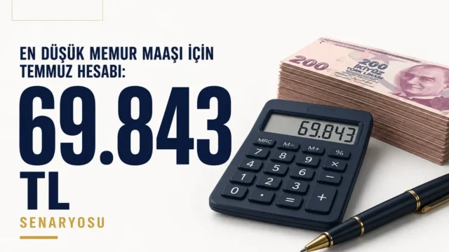 Memur maaşları ve temmuz zammı için enflasyon hesabı yapan kişi silüeti