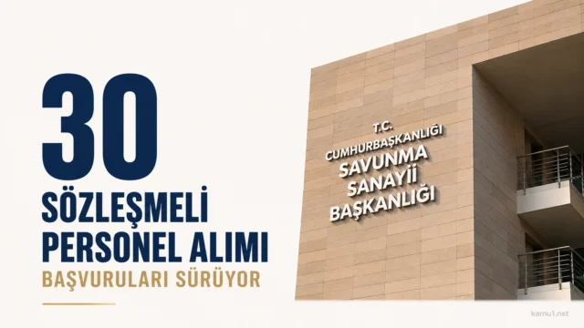 Savunma Sanayii Başkanlığı 30 Personel Alacak: Başvurular Sürüyor.Savunma Sanayii Başkanlığı 30 sözleşmeli personel alımı için başvurular sürüyor. Adaylar başvurularını 5 Haziran 2026’ya kadar yapabilecek.