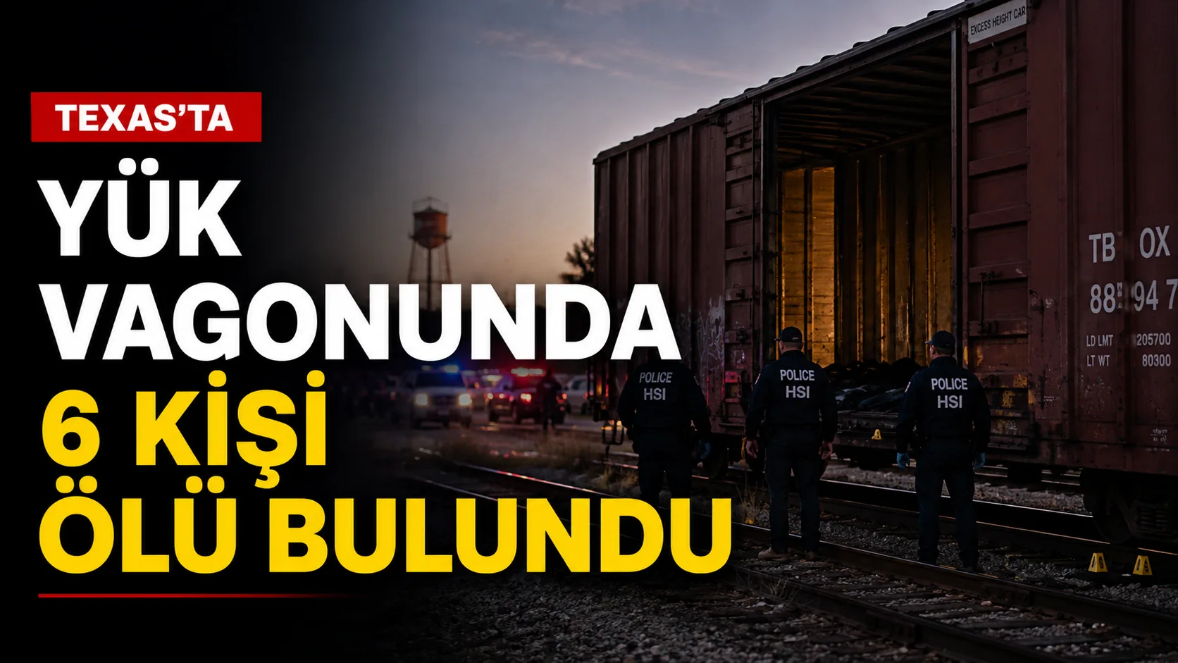 Texas’ın Laredo kentinde yük treni vagonunda 6 kişinin ölü bulunduğu olayın temsili görünümü