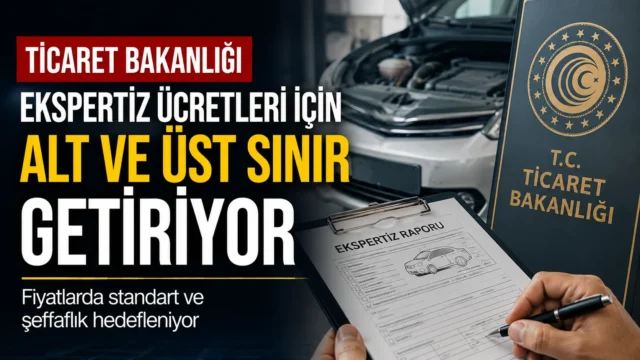 Otomobil ekspertiz merkezinde araç incelemesi yapan uzman