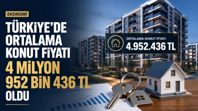 Türkiye genelinde konut fiyatları ve metrekare değerlerini gösteren emlak raporu