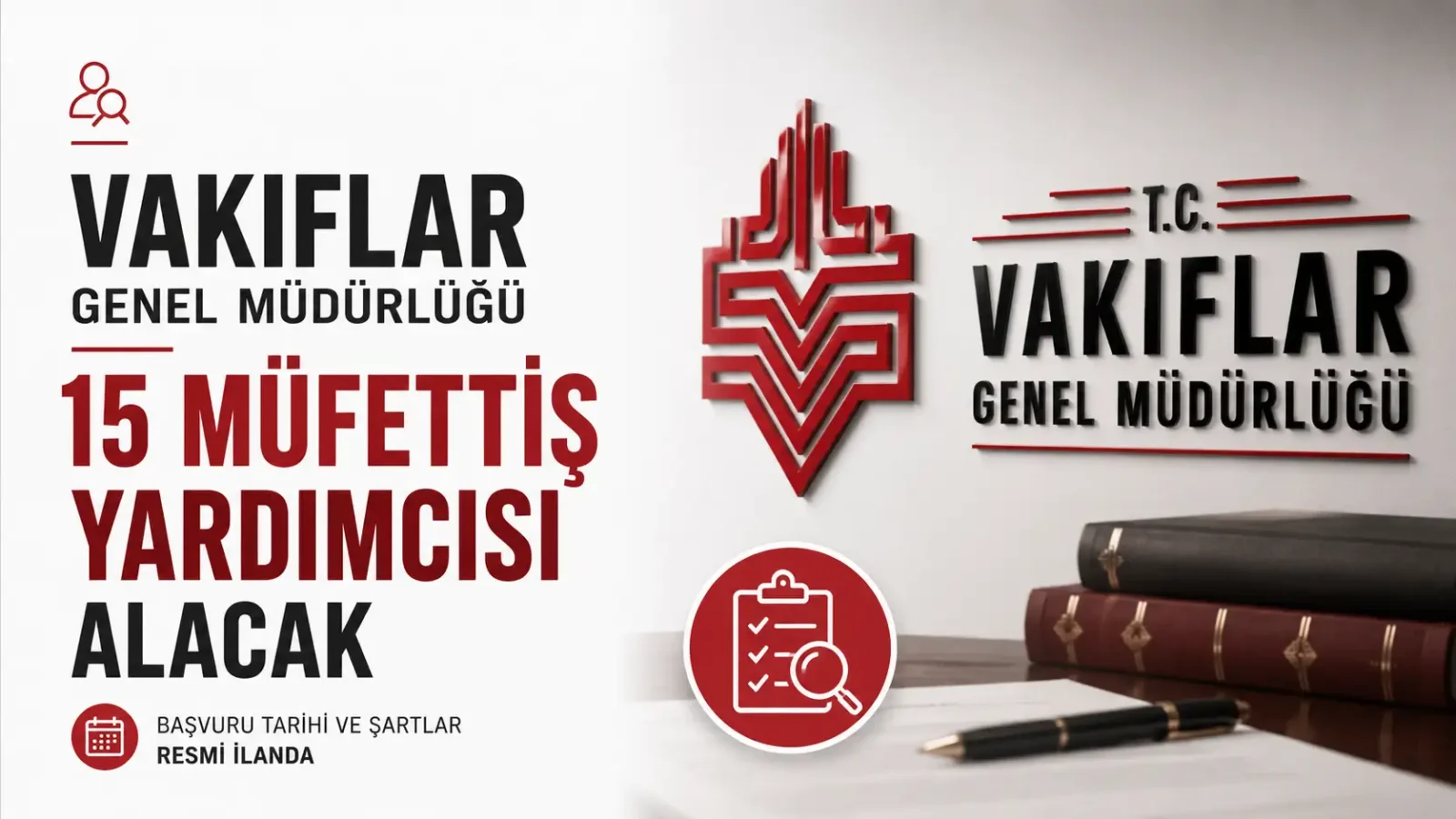 Vakıflar Genel Müdürlüğü binası ve müfettiş yardımcısı alım duyurusu