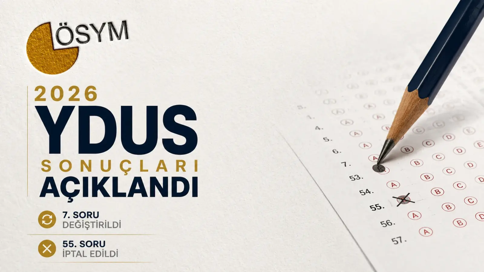 ÖSYM 2026-YDUS sonuç ekranı ve sınav duyurusu