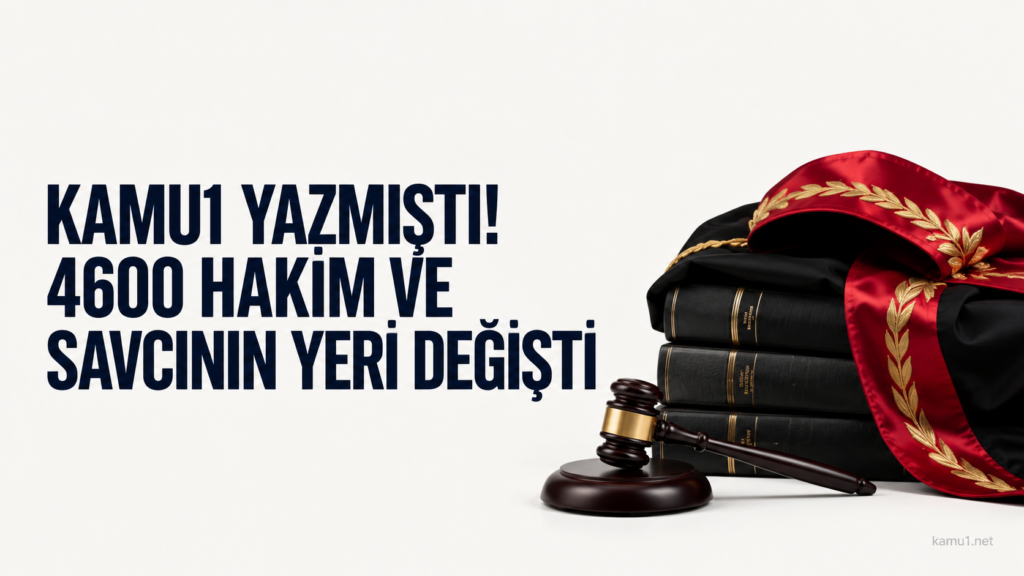 4608 Hakim ve Savcının Yeri Değişti! Kamu1 Yazmıştı