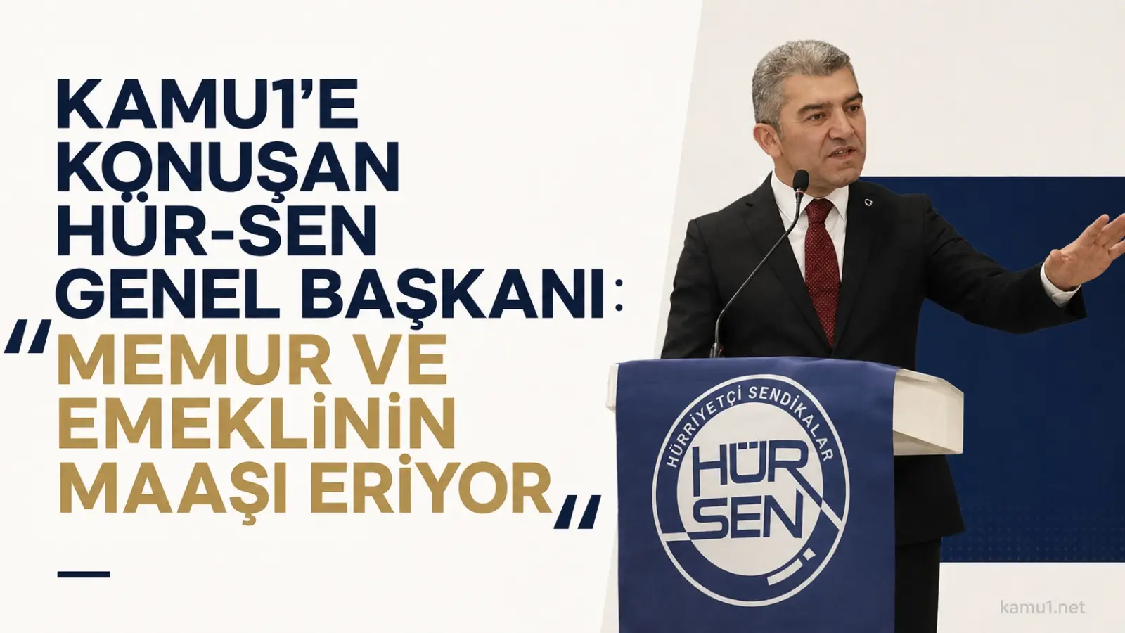 Hürriyetçi Sendikalar Konfederasyonu Genel Başkanı Levent Kuruoğlu, kamu1.net'e yaptığı açıklamada, açıklanan enflasyon verilerine rağmen memur ve emeklilerin alım gücünün hızla düştüğünü belirterek maaşların gerçekleşen enflasyon oranında güncellenmesi ve refah payı verilmesi çağrısında bulundu.