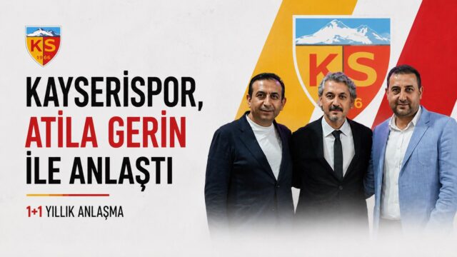 Kayserispor, 58 yaşındaki Atila Gerin ile 1+1 yıllık anlaşma yaptı. Seyit İçgül de kulüp menajeri olarak görevlendirildi.
