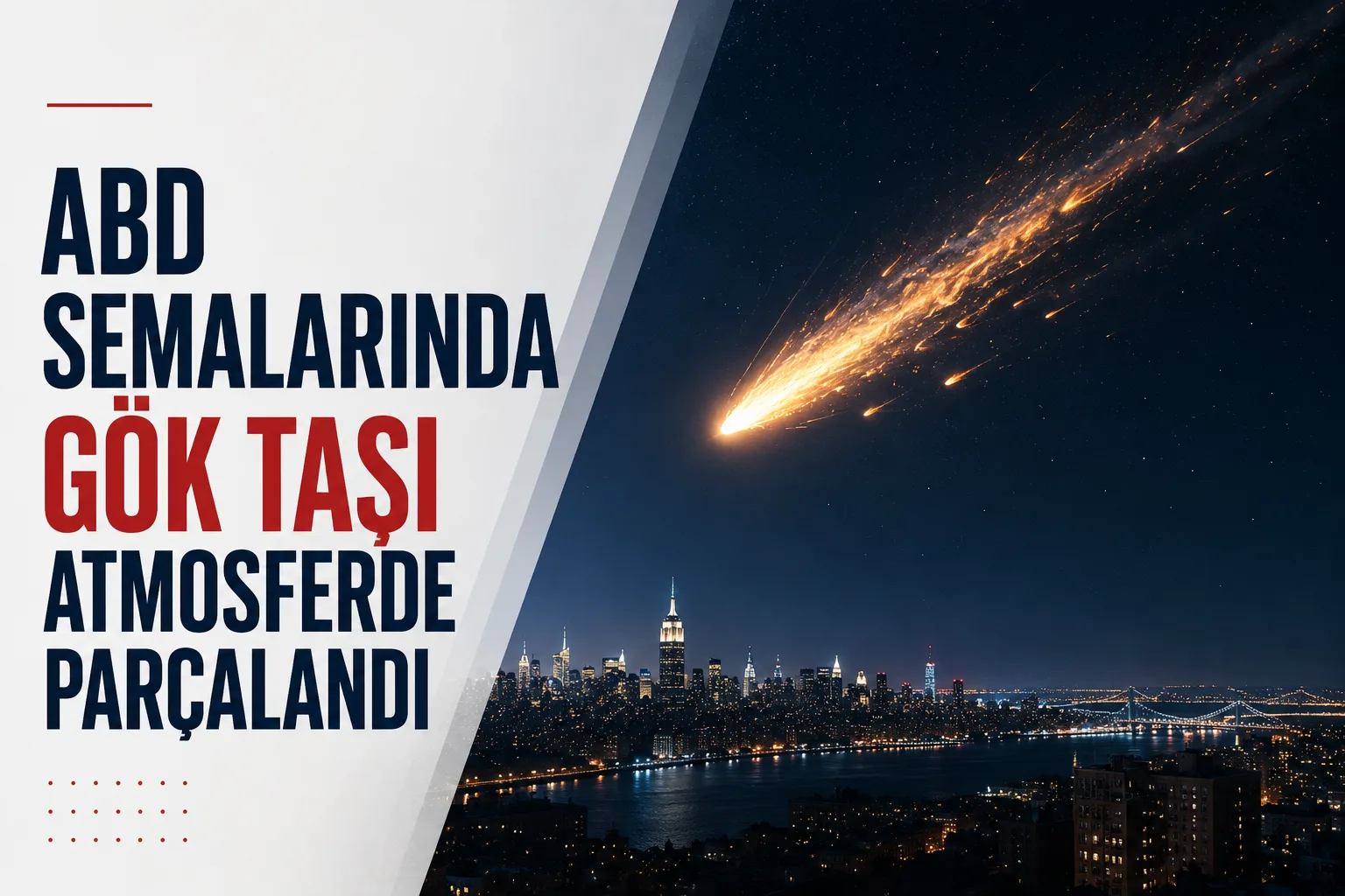 ABD kuzeydoğusunda atmosferde parçalanan gök taşı ve NASA açıklaması