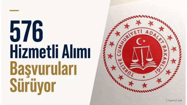 Adalet Bakanlığı, hizmetli kadrosunda istihdam edilmek üzere 576 personel alımı yapılacağını duyurdu.576 hizmetli alımı için başvurular 7 Haziran'da başladı. Adaylar 22 Haziran 2026’ya kadar başvuru yapabilecek.Başvuru şartları ve diğer tüm detaylar haberimizde.