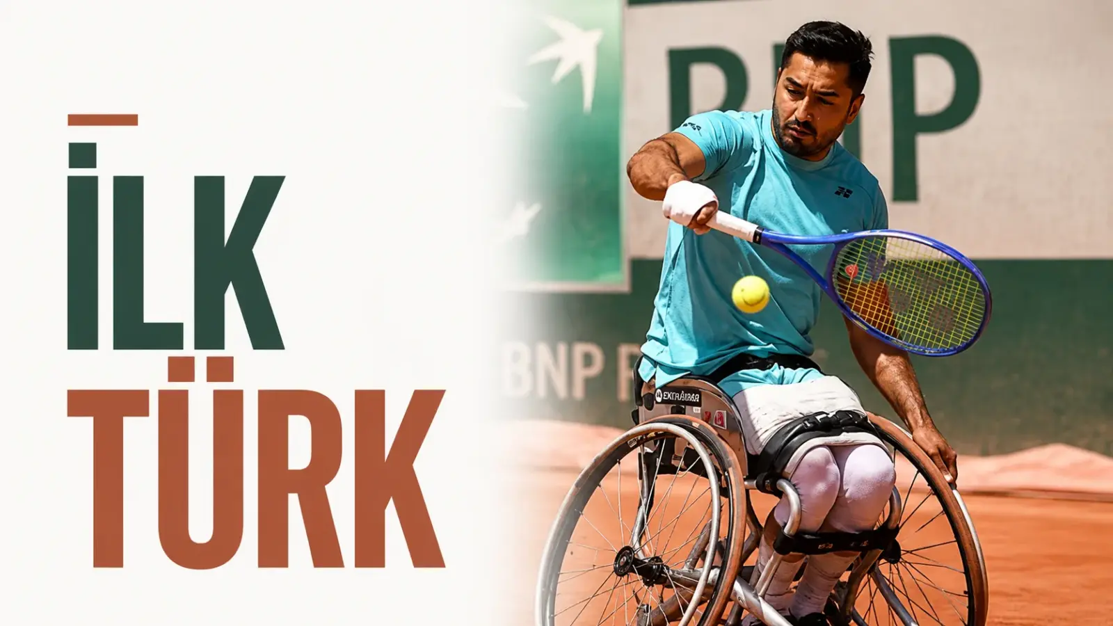 Ahmet Kaplan’ın Roland Garros’ta finale yükselişini gösteren tenis temalı görsel