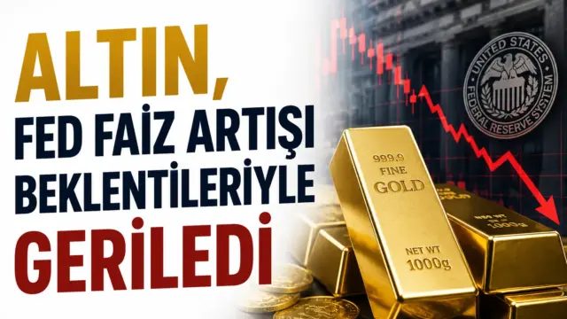 Fed faiz artışı beklentileriyle gerileyen altın fiyatlarını gösteren grafik