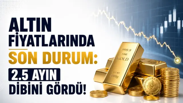 Gram altın ve çeyrek altın fiyatlarının düştüğünü gösteren güncel piyasa ekranı