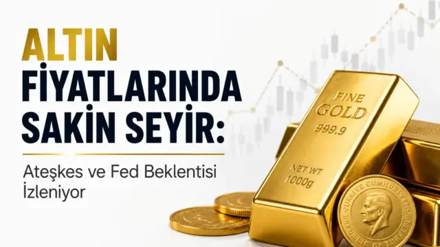 Altın külçeleri ve altın fiyatlarının piyasalardaki seyrini gösteren finans temalı görsel
