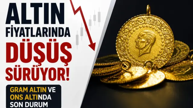 Gram altın ve ons altında yaşanan düşüşü gösteren piyasa görünümü