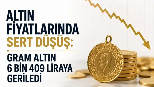 Altın fiyatlarındaki düşüş sonrası gram altın ve ons altın rakamlarını gösteren görsel