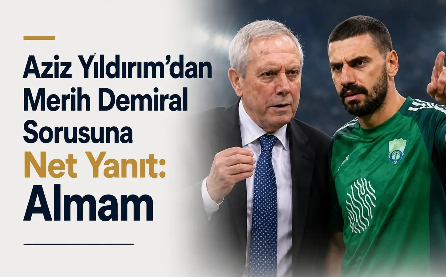 Aziz Yıldırım'ın HT Spor canlı yayınında Merih Demiral sorusuna yanıt verdiği an
