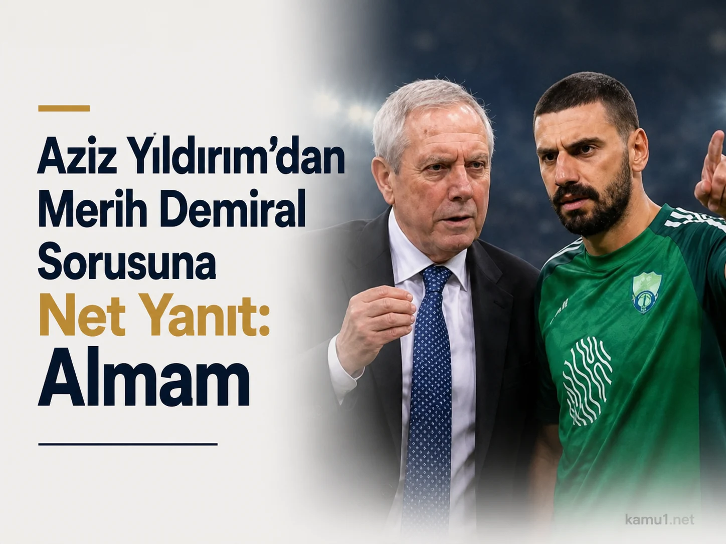 Aziz Yıldırım'ın HT Spor canlı yayınında Merih Demiral sorusuna yanıt verdiği an