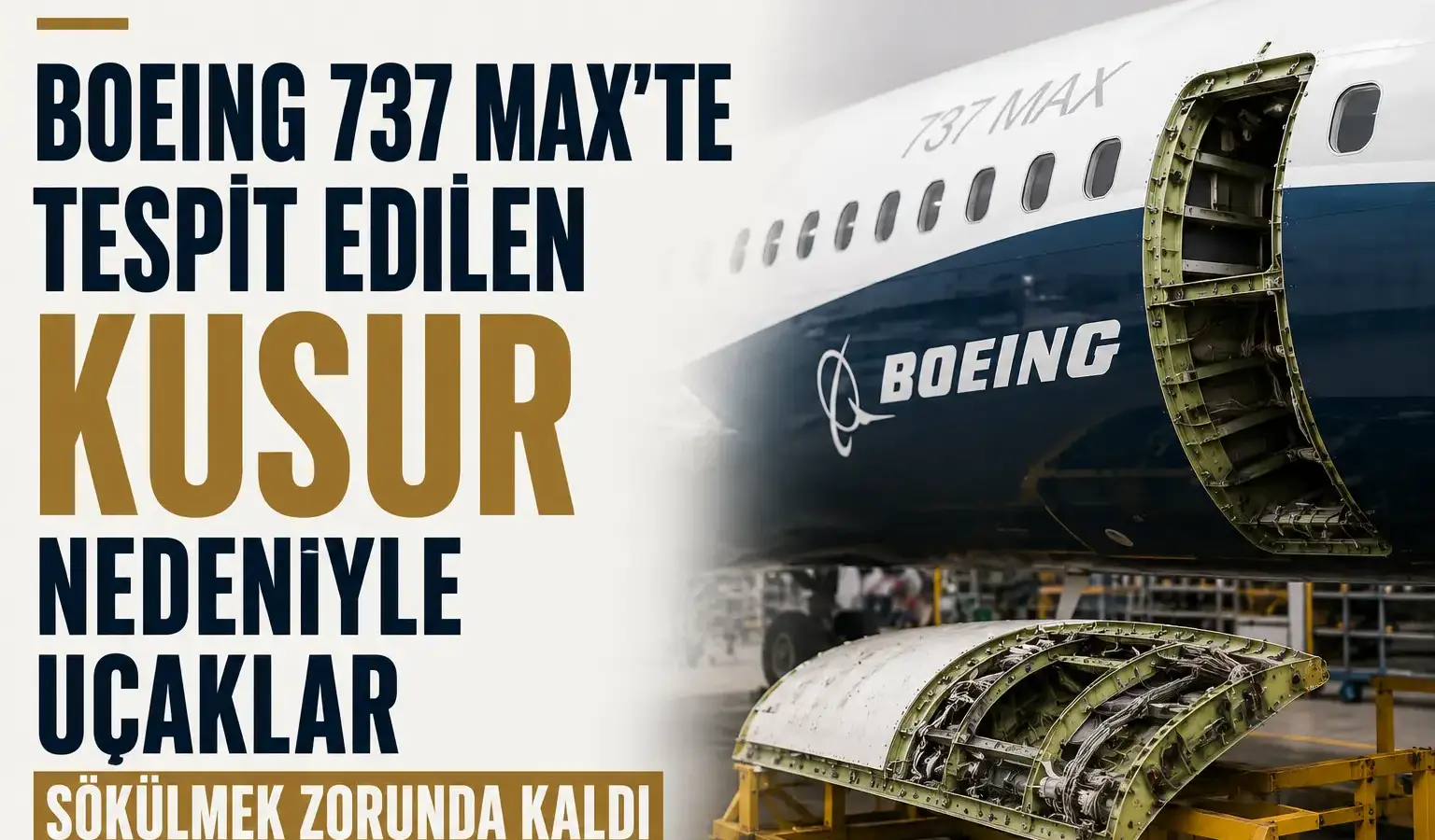 Boeing 737 MAX uçağında tespit edilen kusur nedeniyle yapılan onarım süreci