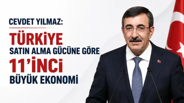 Cumhurbaşkanı Yardımcısı Cevdet Yılmaz Samsun'daki ekonomi buluşmasında konuşurken