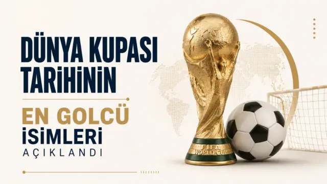 Dünya Kupası tarihine damga vuran golcü futbolcuların yer aldığı futbol haberi görseli