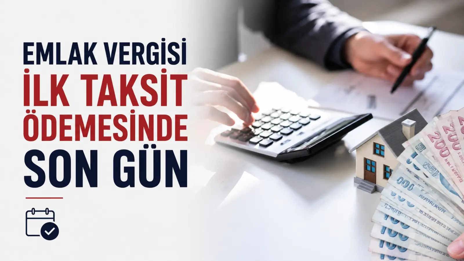 Emlak Vergisi İlk Taksit Ödemesinde Son Gün.2026 yılı emlak vergisi ilk taksit ödemeleri için süre sona eriyor. Ödemesini zamanında yapmayanlara yüzde 3,5 gecikme faizi uygulanacak.