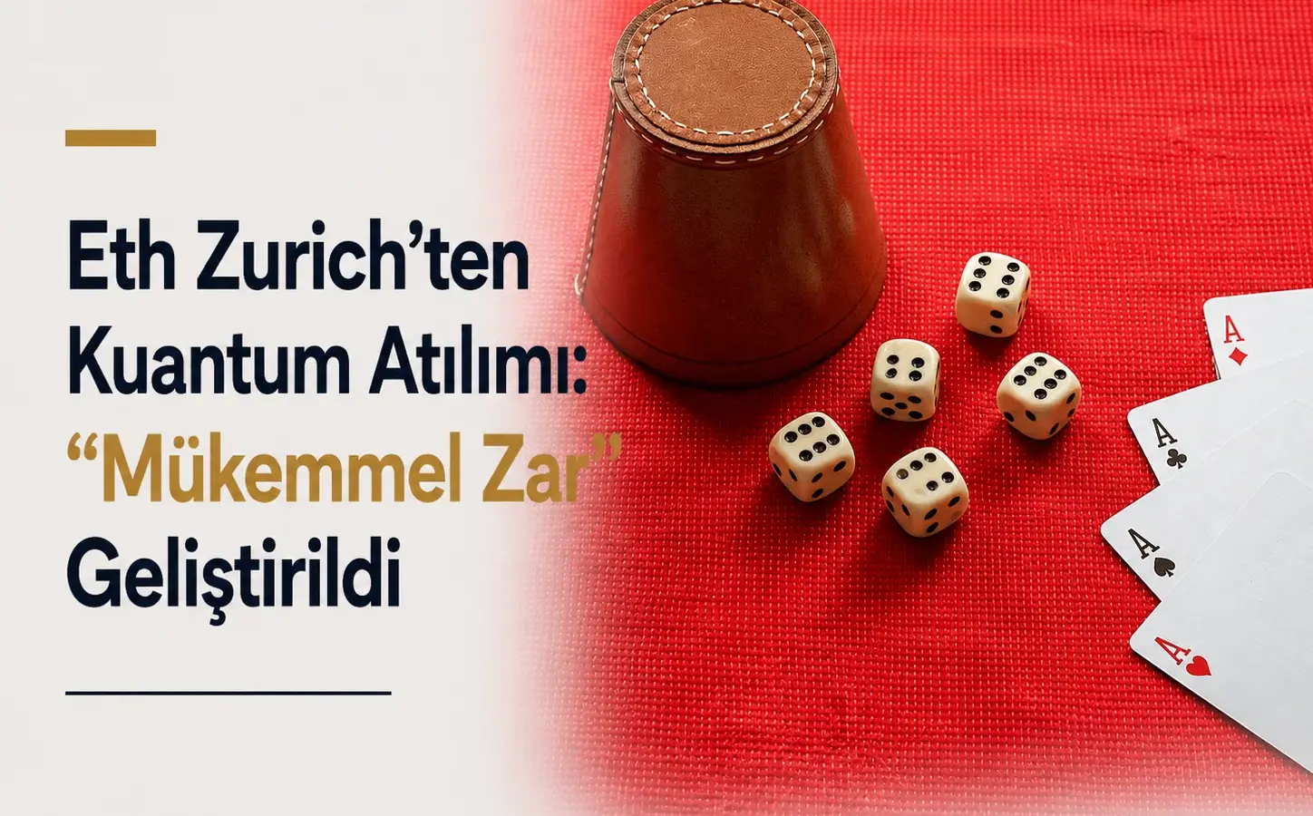 ETH Zurich’in kuantum dolaşıklıkla geliştirdiği mükemmel zar sistemini temsil eden görsel