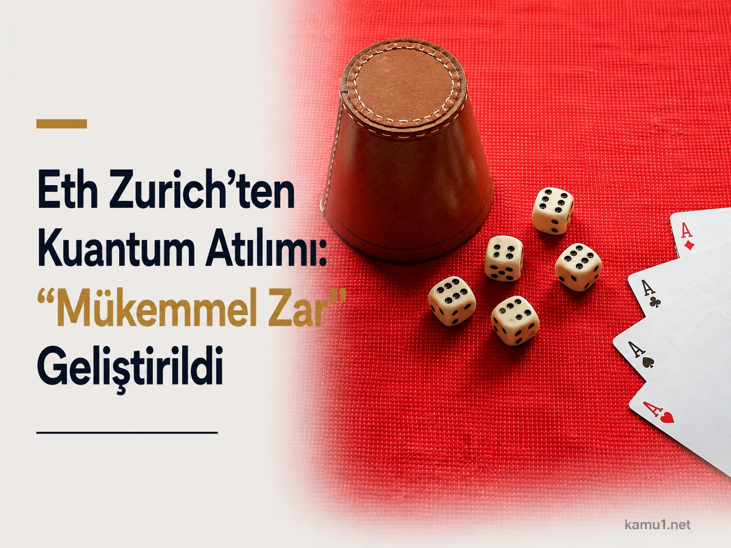 ETH Zurich’in kuantum dolaşıklıkla geliştirdiği mükemmel zar sistemini temsil eden görsel