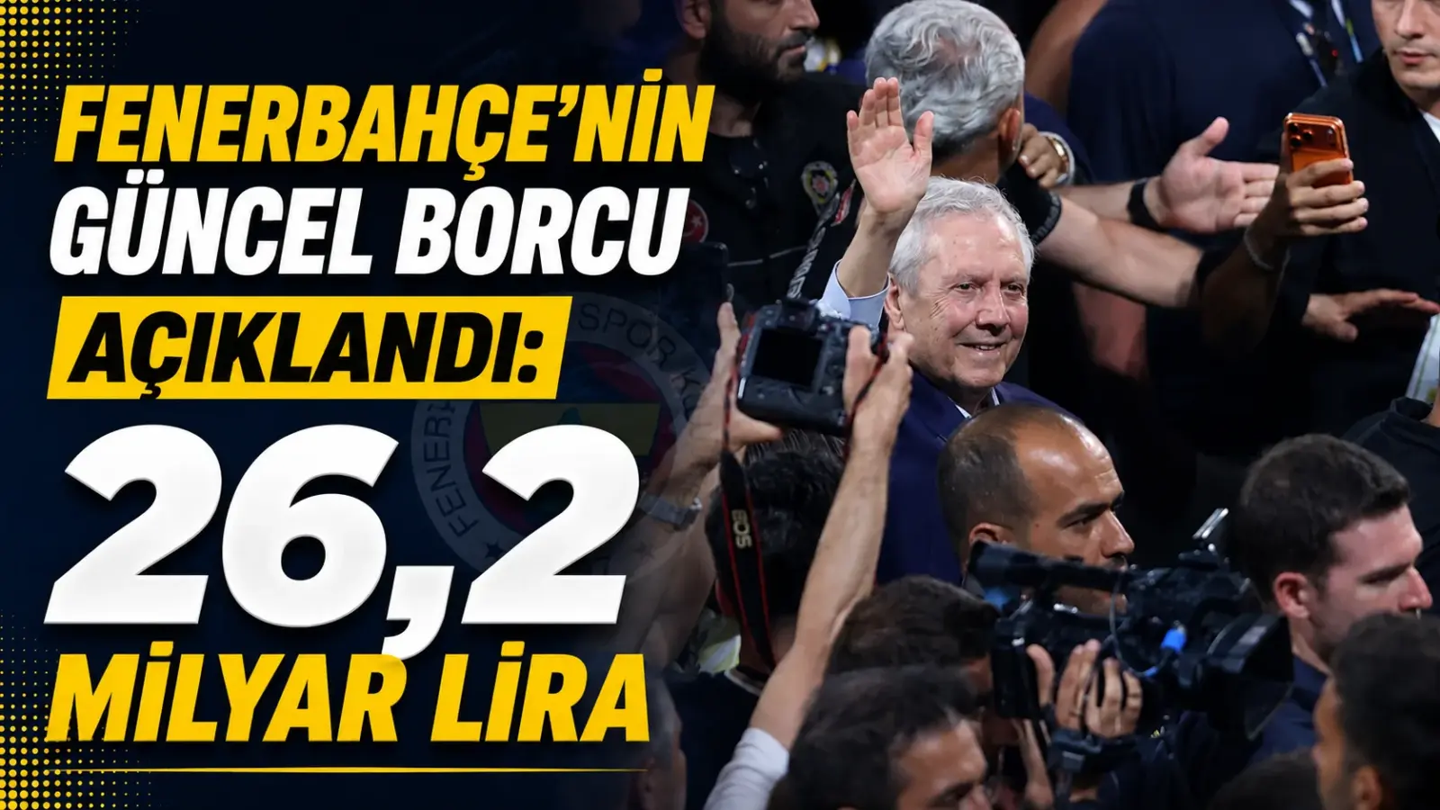 Fenerbahçe'nin borcu ve FENER hisselerindeki hareketi gösteren haber görseli