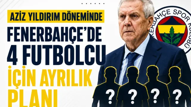 Fenerbahçe formasıyla sahaya çıkan futbolcular ve kulüp logosu