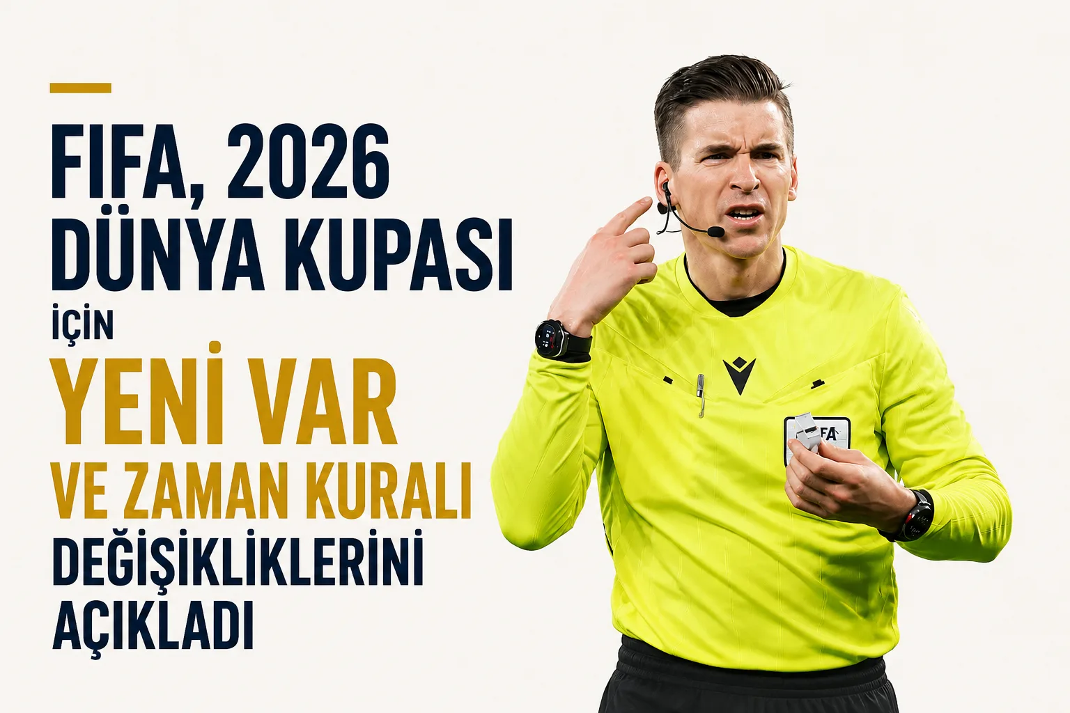 2026 Dünya Kupası için açıklanan yeni VAR ve zaman kuralı değişiklikleri