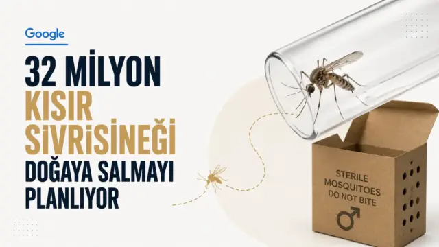 Google’ın 32 milyon kısır sivrisineği doğaya salma planını anlatan görsel
