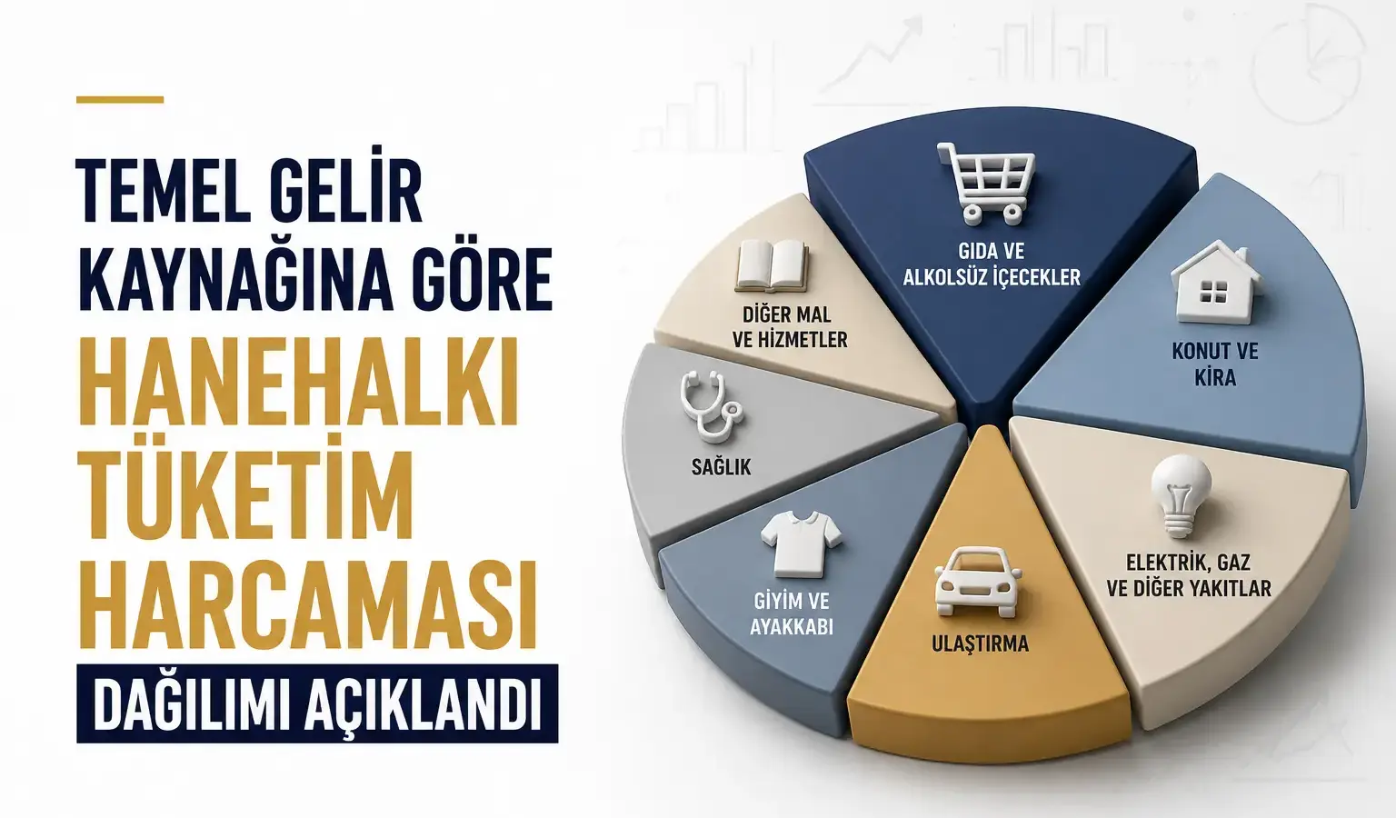 Hanehalkı tüketim harcamasının gelir kaynağına göre dağılımını gösteren ekonomik veri görünümü