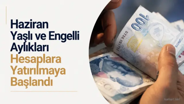 Haziran yaşlı ve engelli aylıkları için yapılan 8,4 milyar liralık ödeme açıklaması