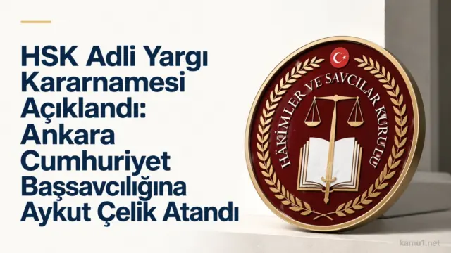 HSK kararnamesinin kısa süre içinde yayımlanması bekleniyor. Kamu1 yazmıştı.HSK sayfasından ilk duyuru geldi.HSK Birinci Dairesinin 12 Haziran 2026 tarihli adli yargı kararnamesinde Ankara Cumhuriyet Başsavcılığı için yeni atama yer aldı.