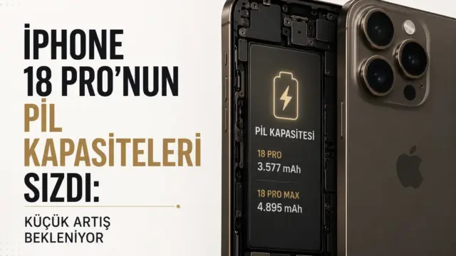 iPhone 18 Pro için sızdırılan pil kapasitelerini gösteren temsili akıllı telefon görseli