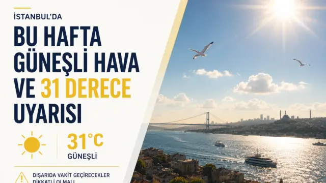 İstanbul için açık ve güneşli hava tahmini, sıcaklık 31 dereceye çıkacak