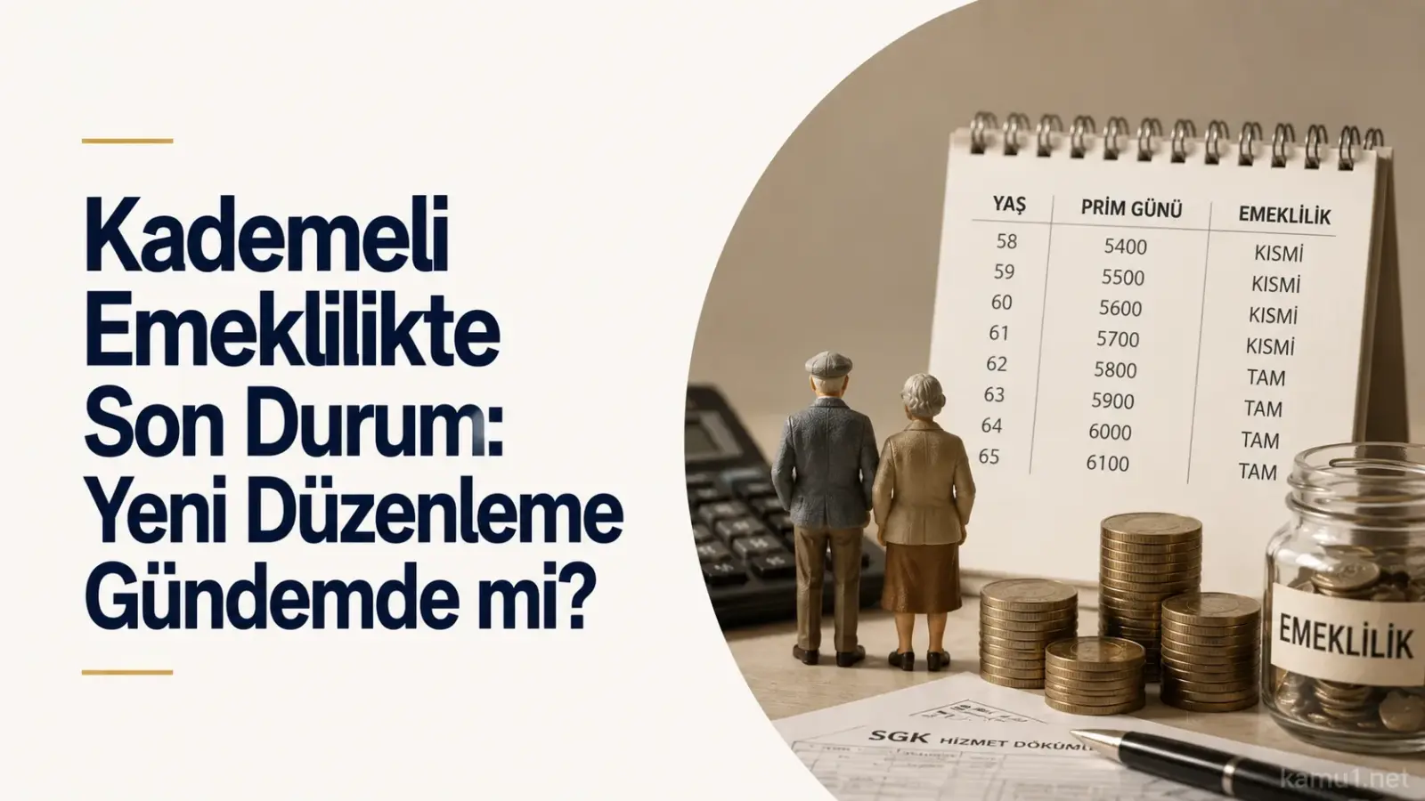 Kademeli emeklilik düzenlemesine ilişkin son durumu gösteren emeklilik temalı görsel