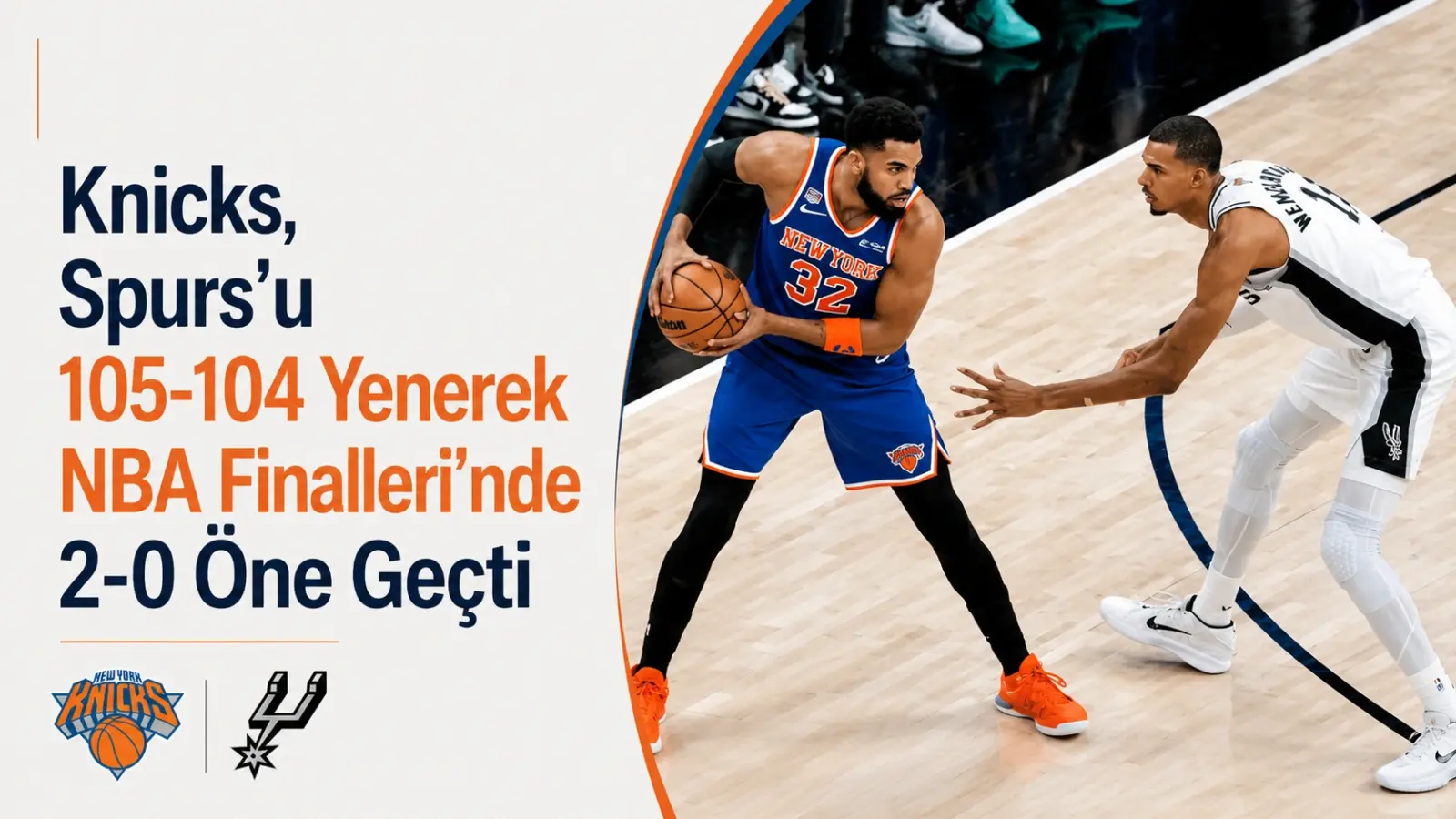 New York Knicks ile San Antonio Spurs arasında oynanan NBA Finalleri 2. maçından bir kare